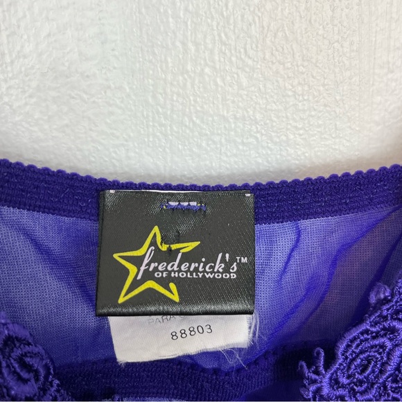 Frederick’s Of Hollywood Purple Sheer Babydoll Cami Sz M - Picture 6 of 10